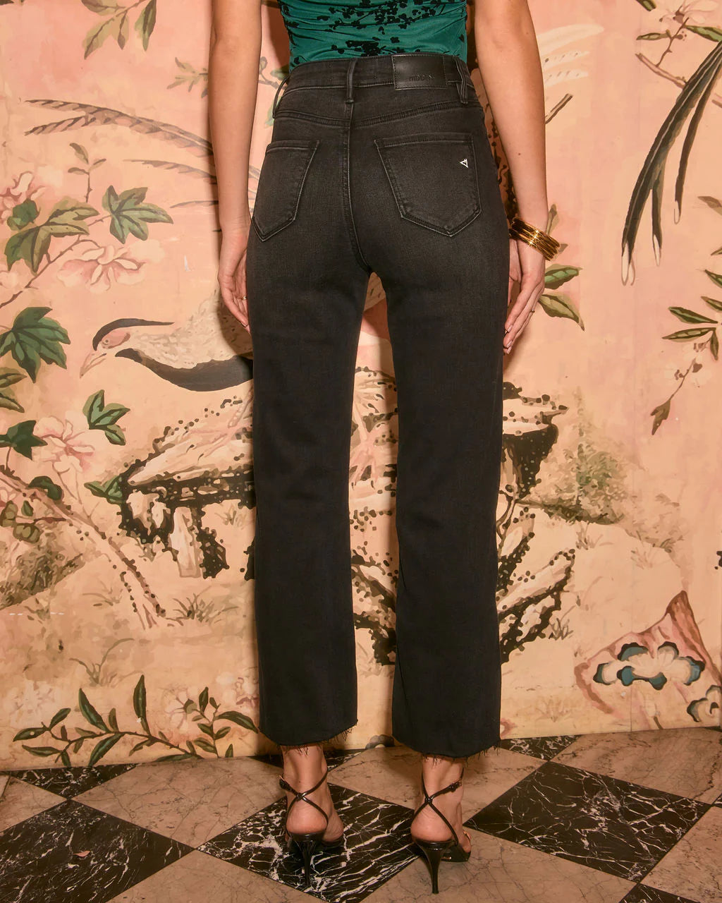 Venti High Rise Straight Leg Crop Denim