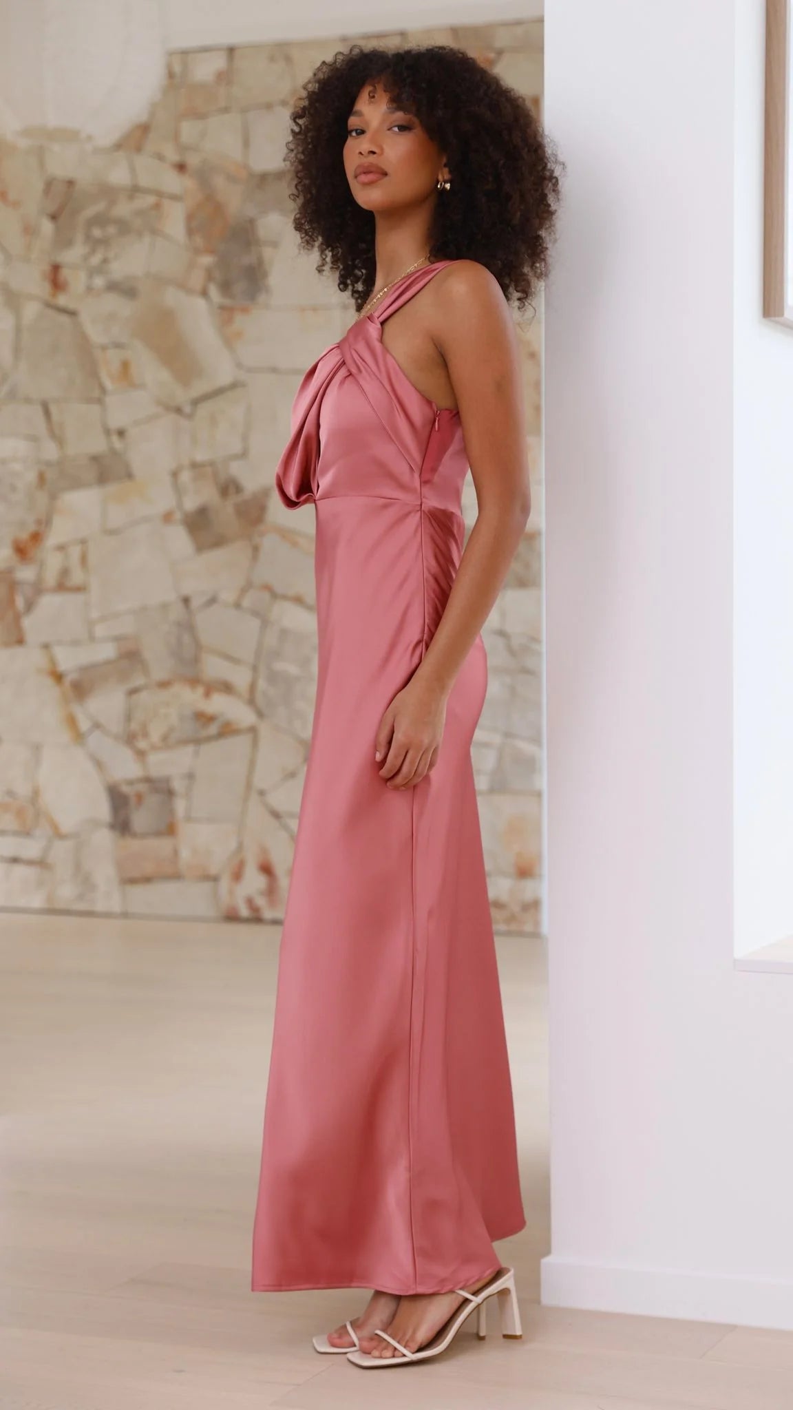 Greta Maxi Dress Baked Rose