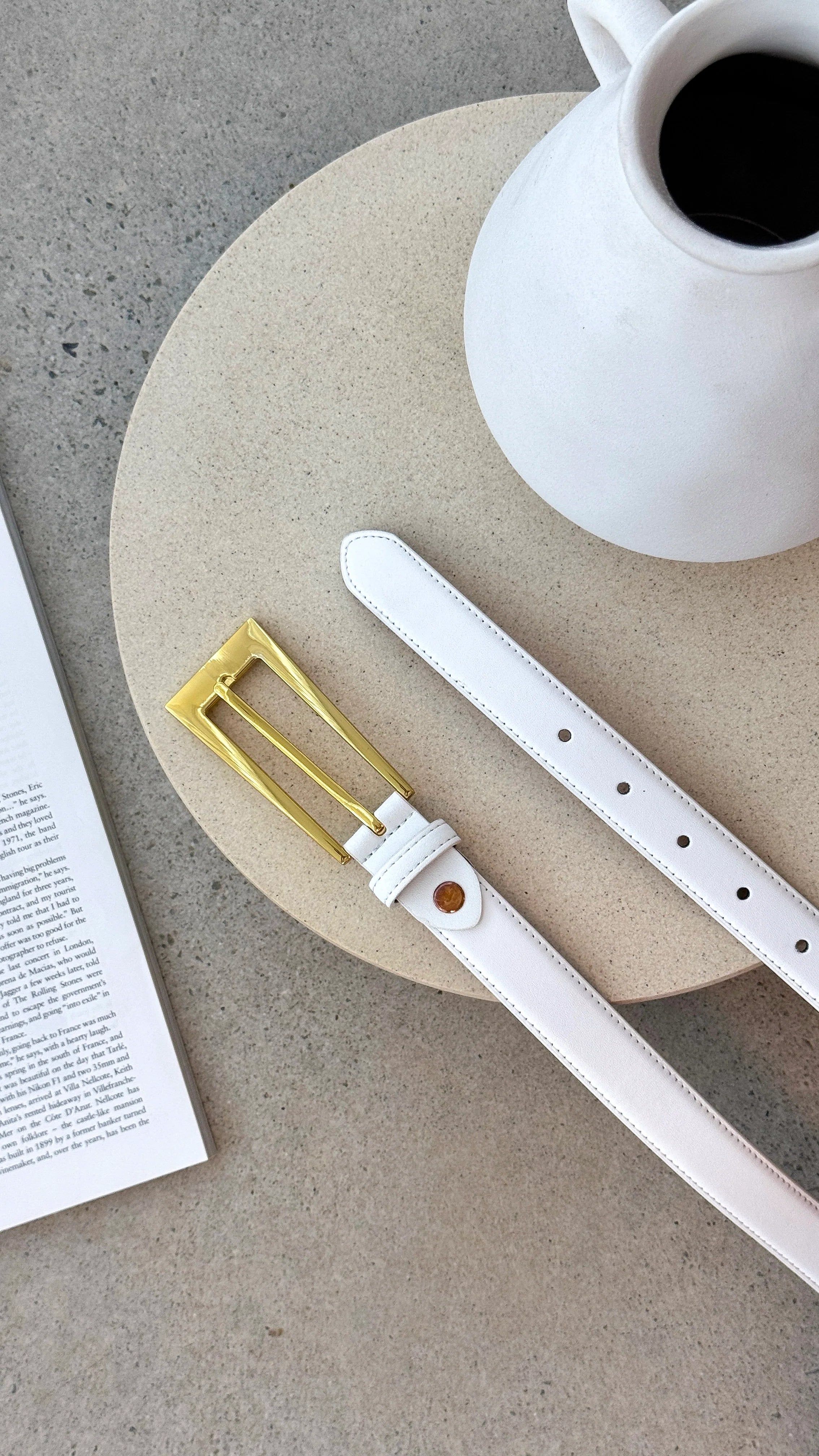 Stacey Belt Chalk Gold