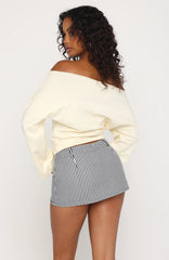 Back To Business Mini Skort Black Stripe