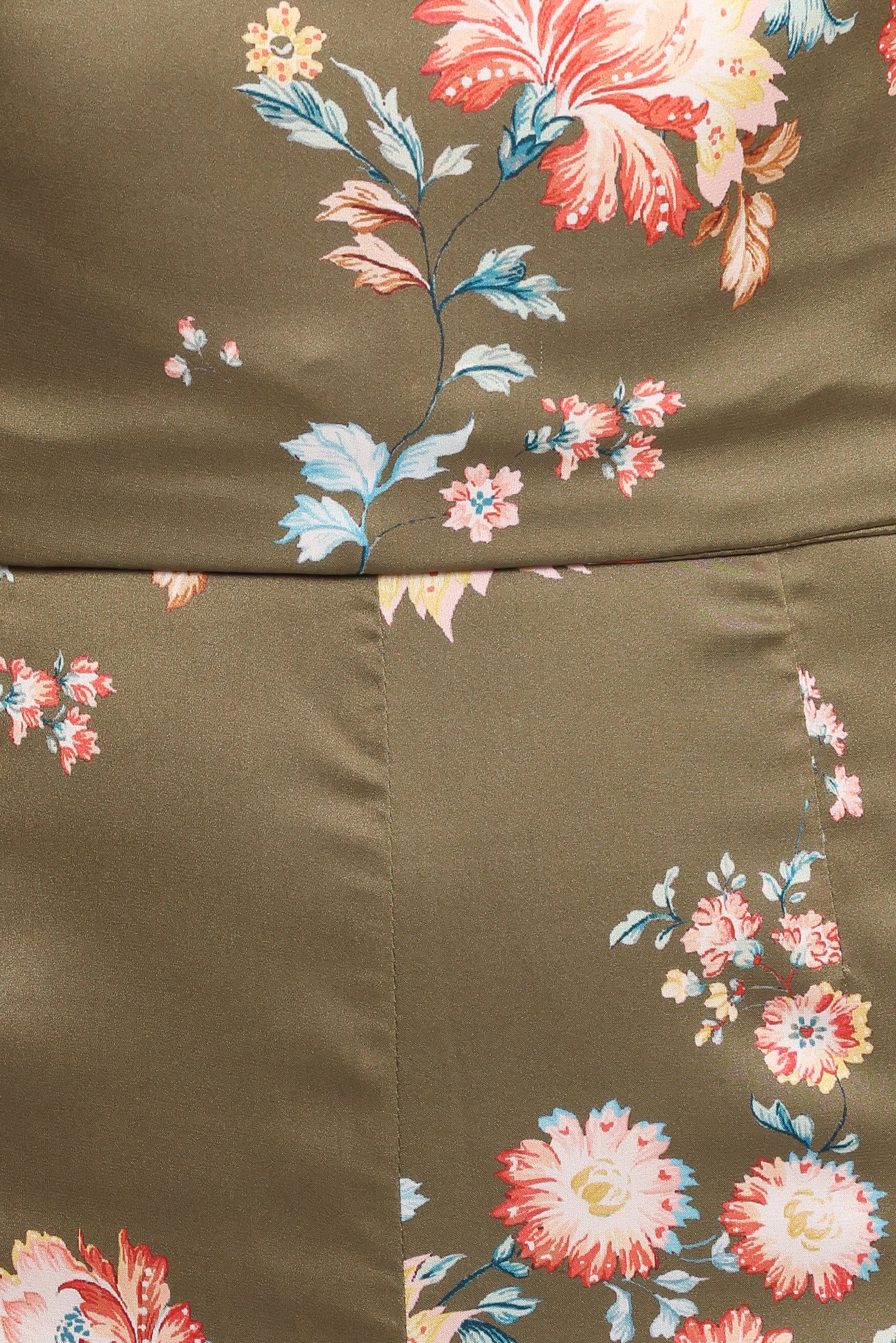 Holly Halterneck Jumpsuit Olive Floral