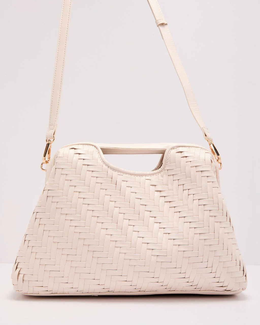 Mireya Woven Vegan Leather Clutch