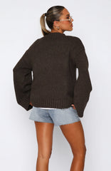 Winters Chill Knit Sweater Chocolate