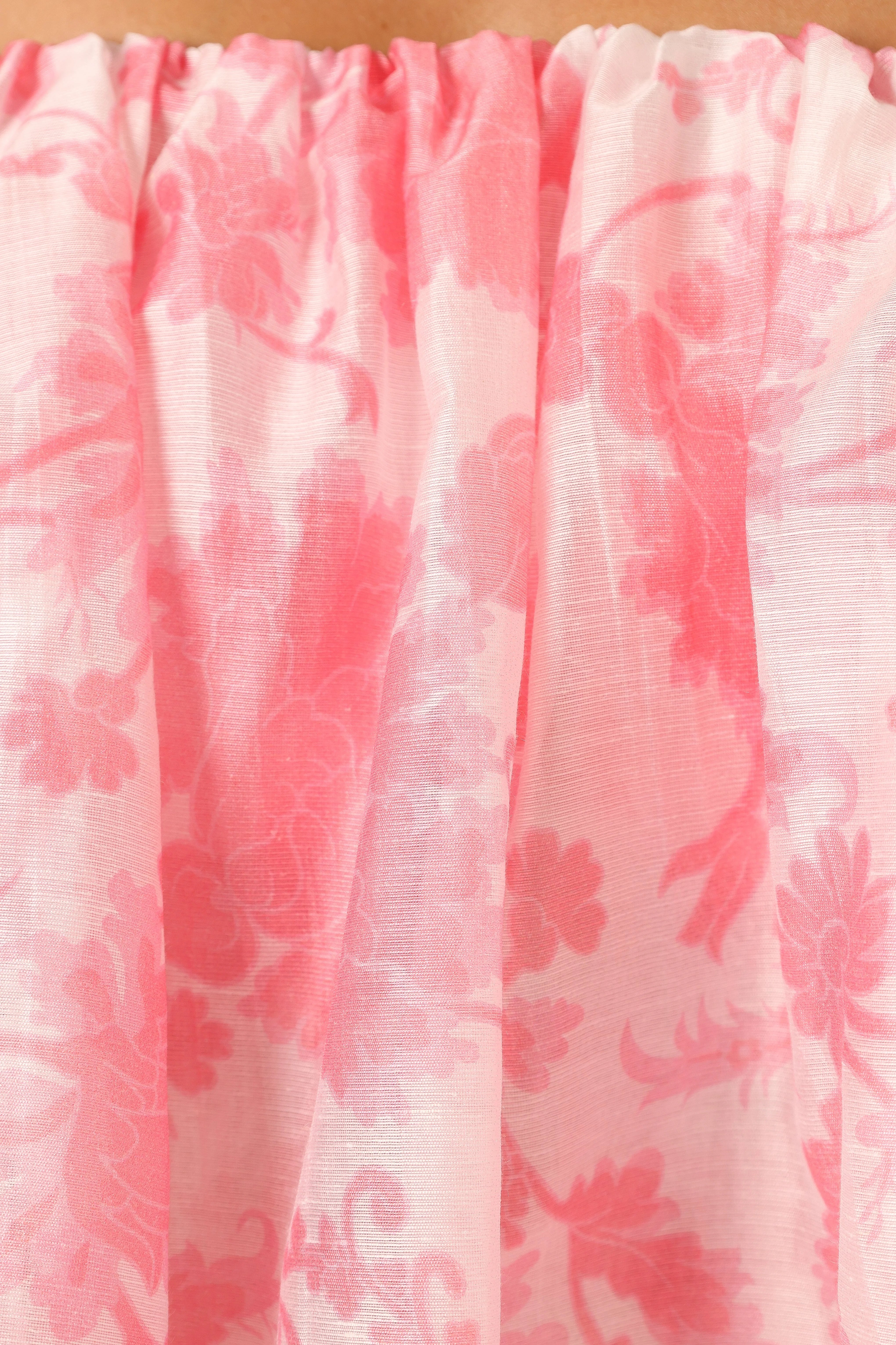 Deedi Off Shoulder Top Pink Floral