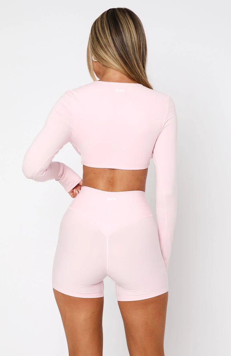 Keep Up High Waisted Shorts 4 Ballet Pink
