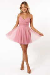 Kienna Tulle Mini Dress Pink