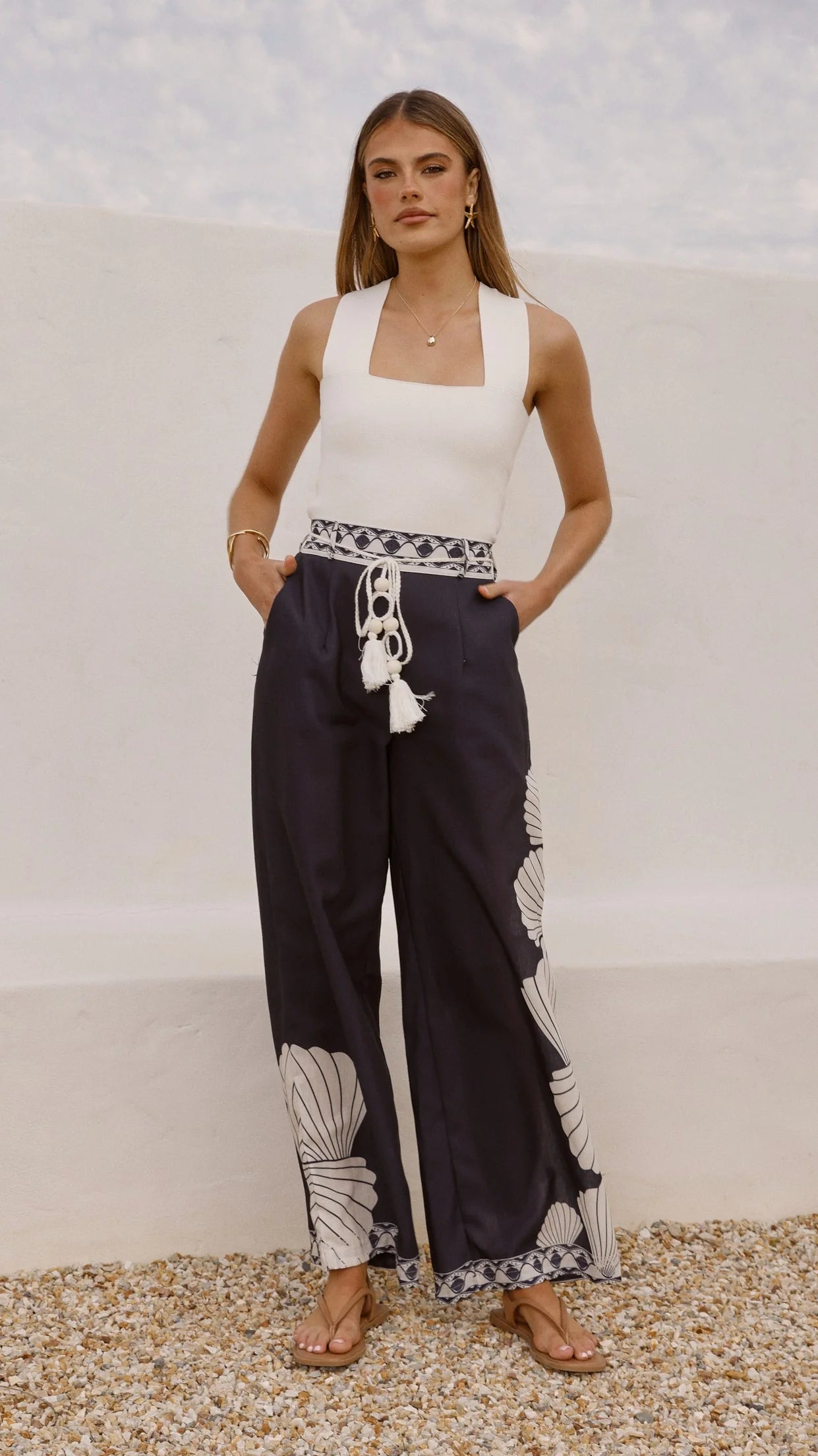 Tessa Wide Leg Pants Black