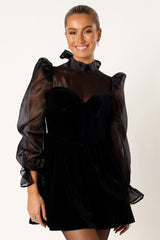 Blaire Longsleeve Mini Dress Black