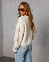 Starlit Snuggle Star Graphic Knit Sweater