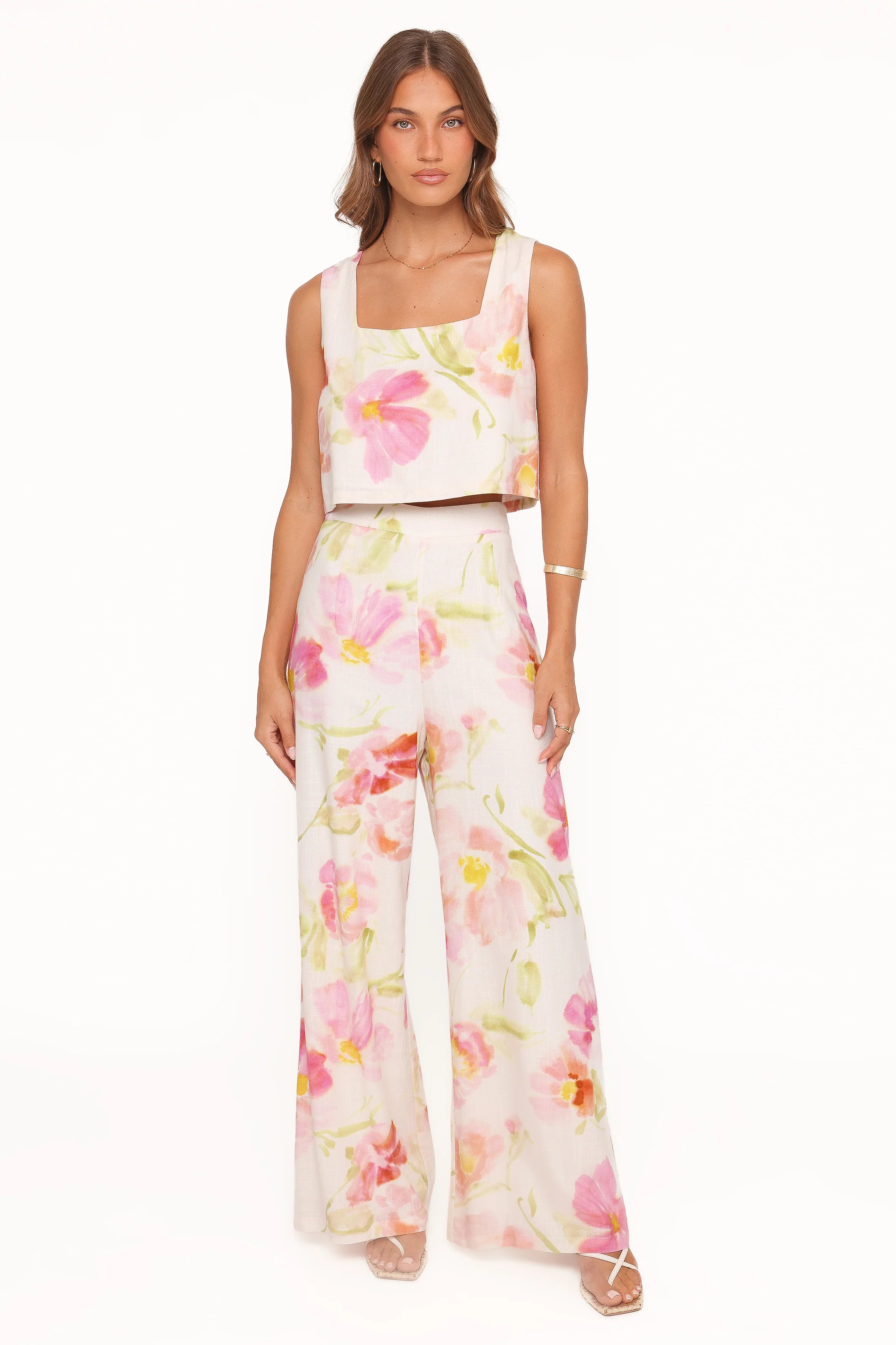 Devlin Top Pink Garden Floral