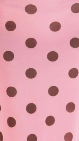 Kya Maxi Dress Pink Brown Polka