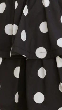 Matilda Mini Dress Black White Polka