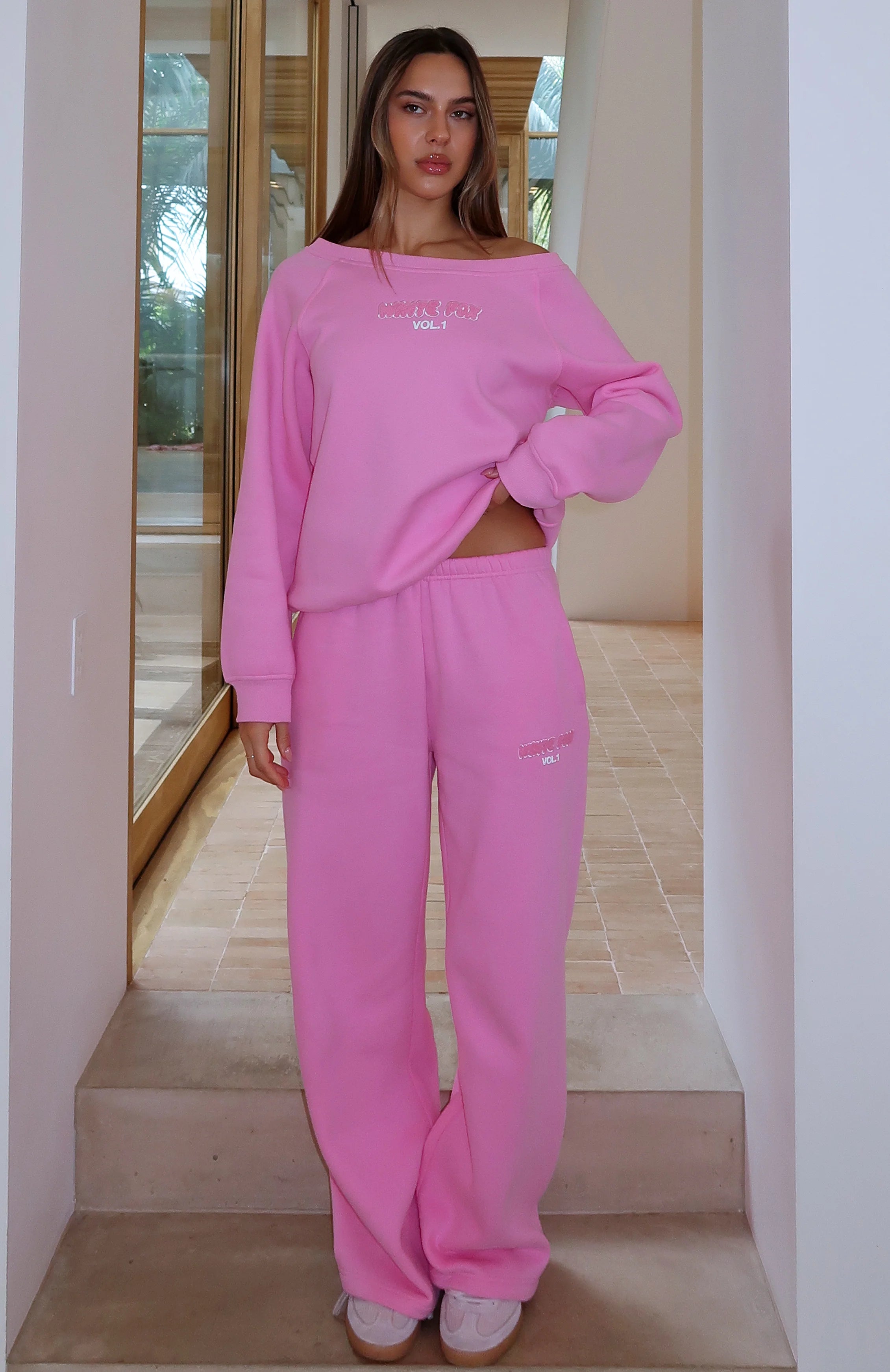 Vol 1 Wide Leg Sweatpants Bubblegum