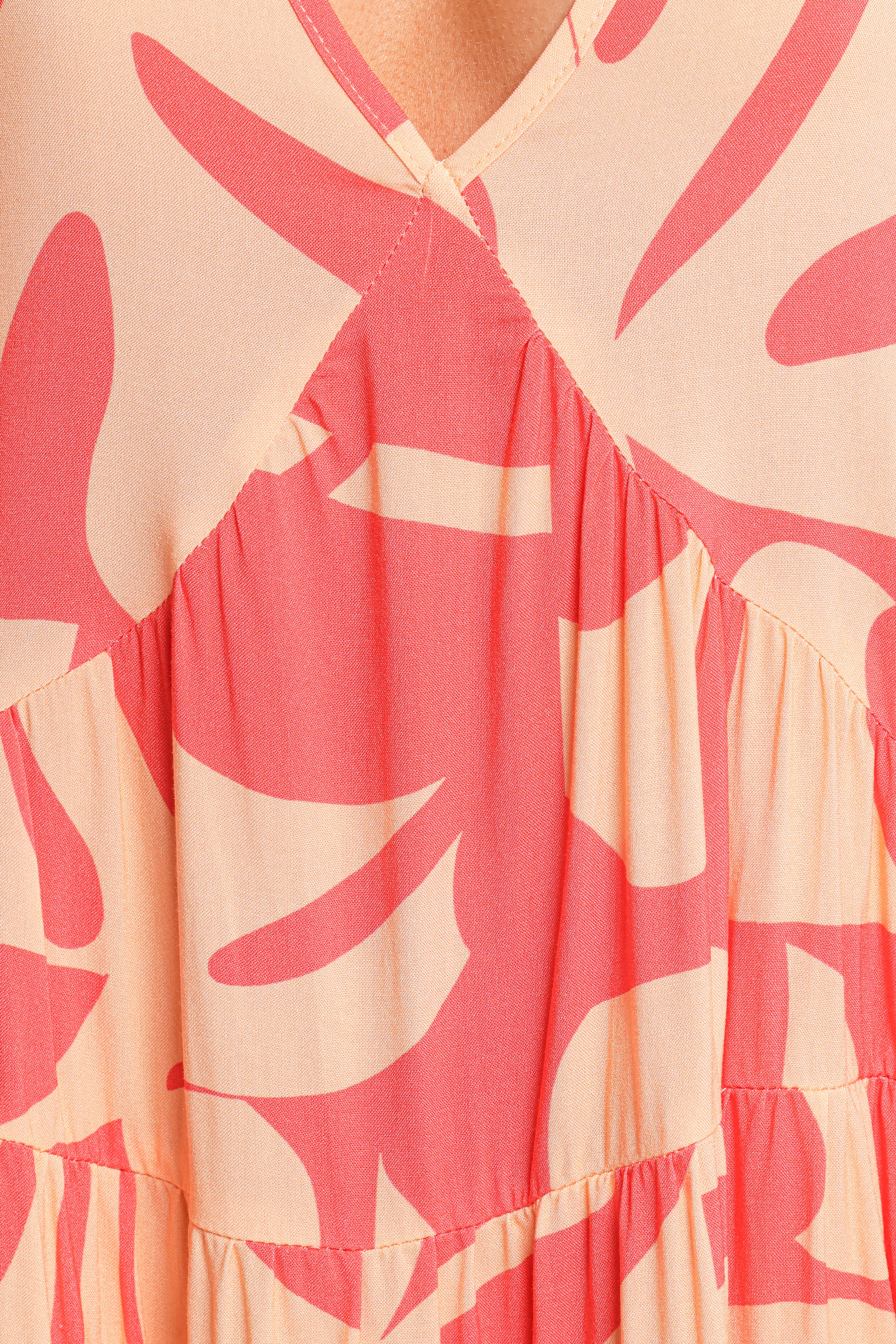 Corinna Mini Dress Coral Print