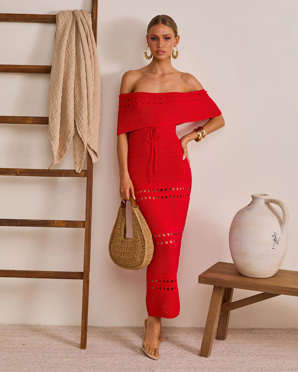 Siena Sun Strapless Knit Maxi Dress