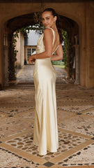 Iris Asymmetrical Maxi Dress Yellow