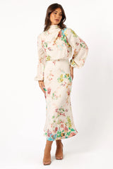 Sophia Long Sleeve Dress White Floral