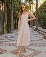 Wild Palms Herringbone Midi Dress