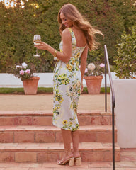 Maisy Wrap Tie Midi Dress