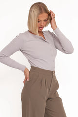Cass Long Sleeve Top Grey
