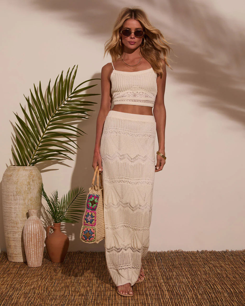 Sip Slow Crochet Cropped Top