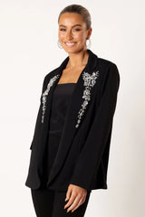 Aubree Embellished Blazer Black