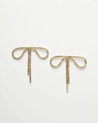 Bristowe Rhinestone Bow Earrings
