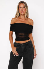 Show Out Mesh Top Black