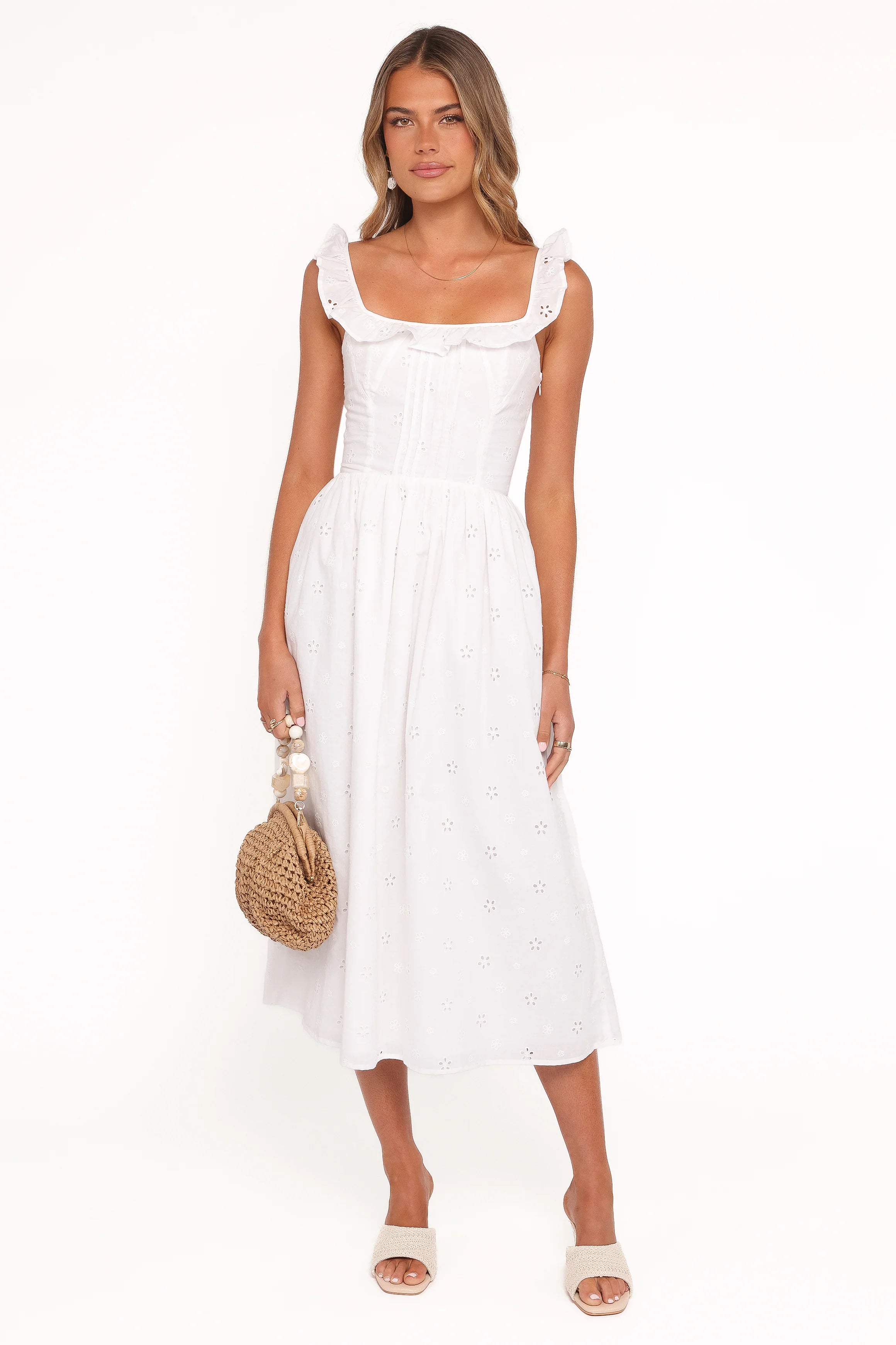 Ruella Midi Dress White