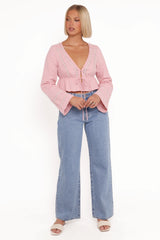 Reed Long Sleeve Top Pink