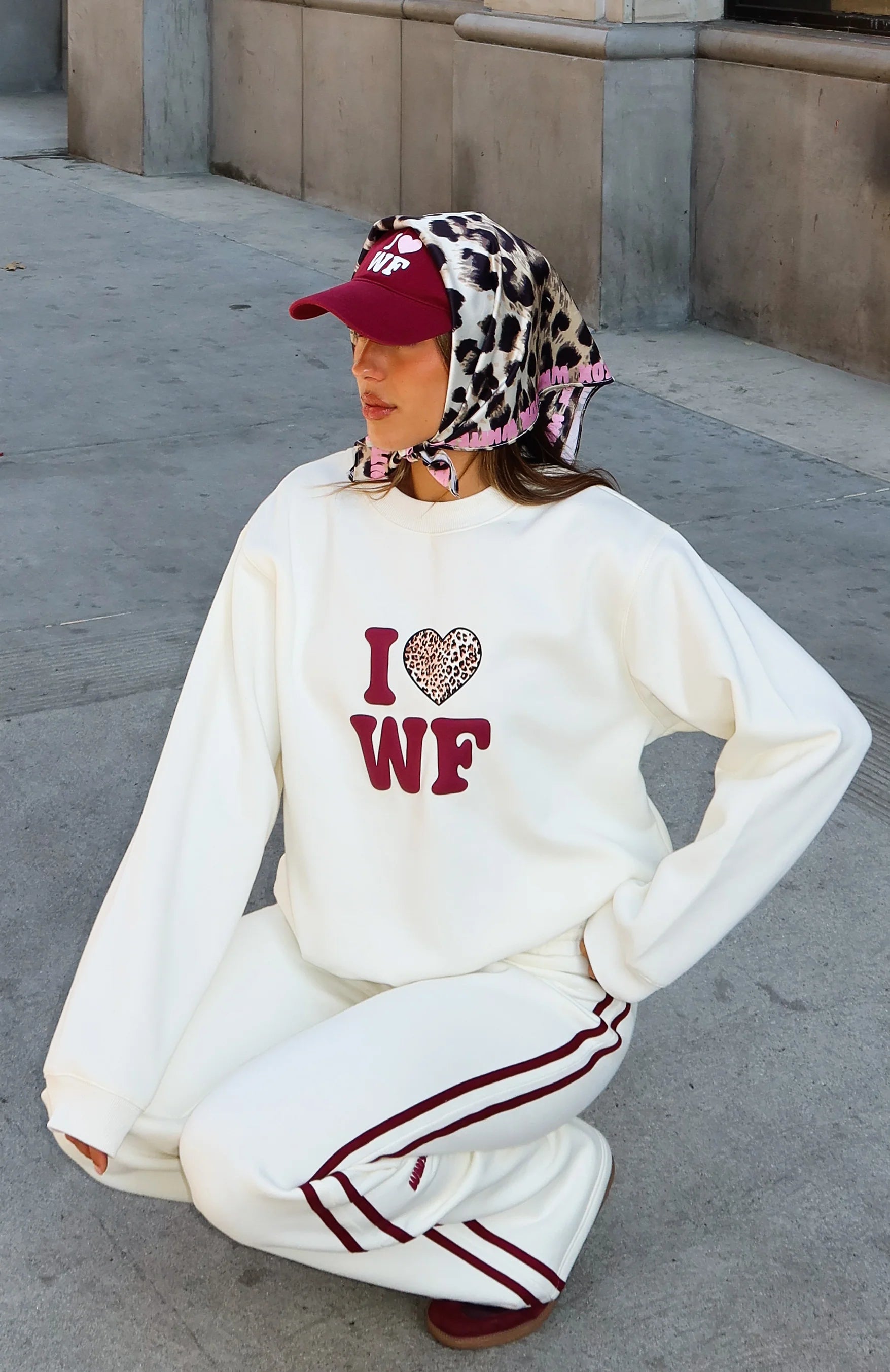 11th Street Out About Wide Leg Sweatpants Cake Batter