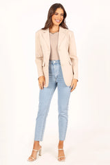 Myla Single Button Blazer Cream