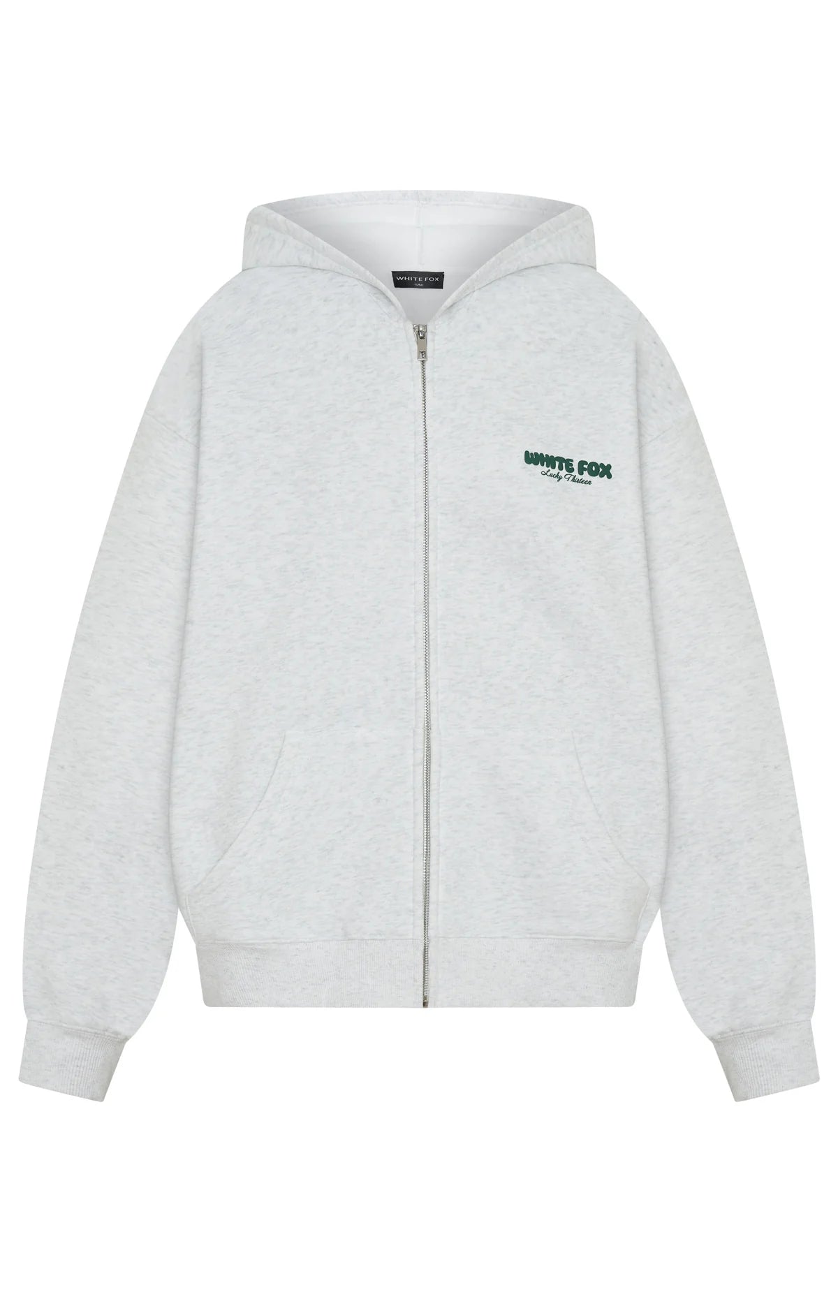 Lucky Thirteen Charise Zip Front Hoodie Grey Marle