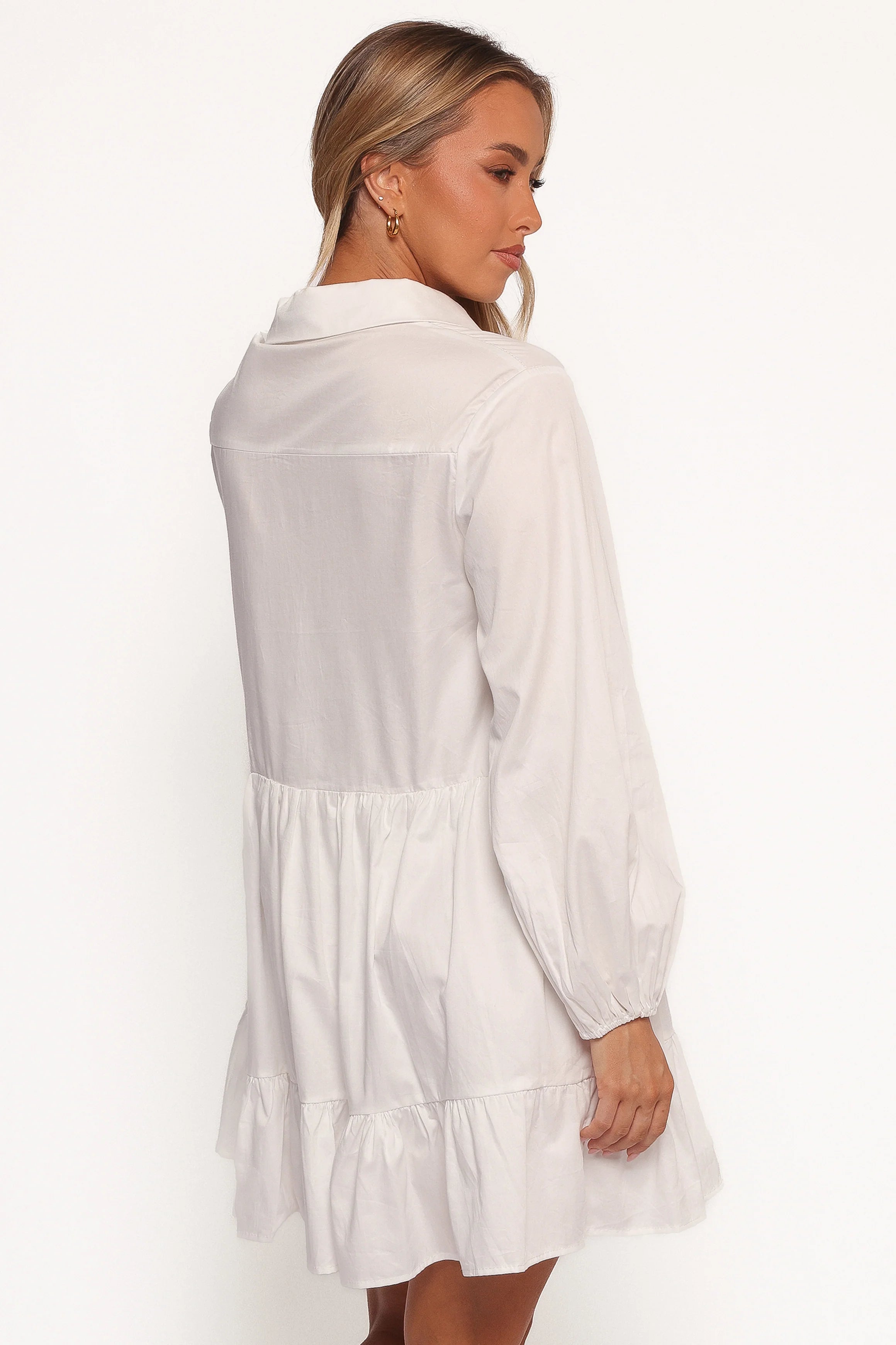 Carlotta Long Sleeve Mini Dress White