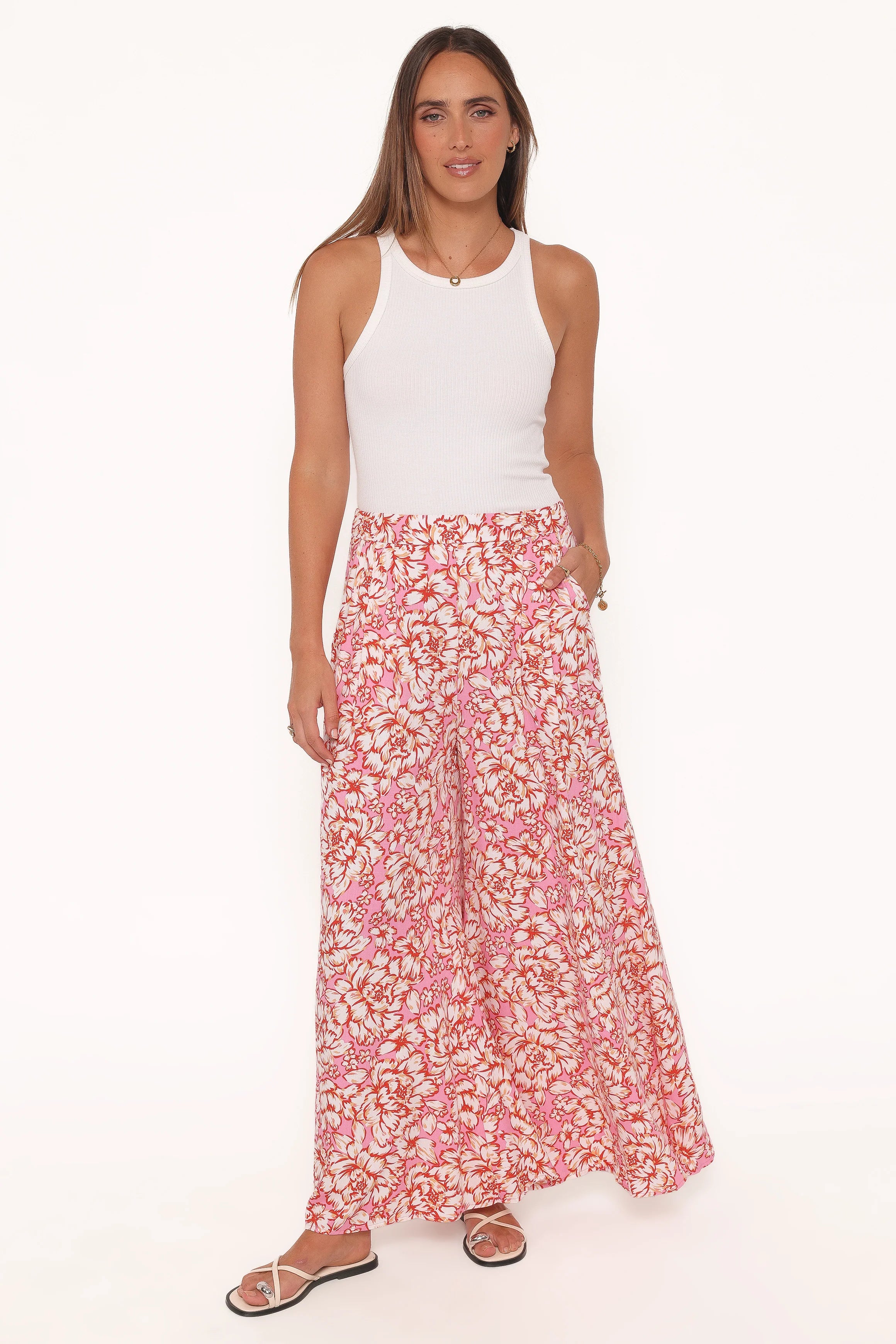 Lessie Pants Pink Floral