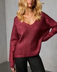 Elzah Ribbed Metallic Sweater