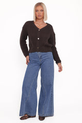 Henderson Thick Knit Cardigan Brown