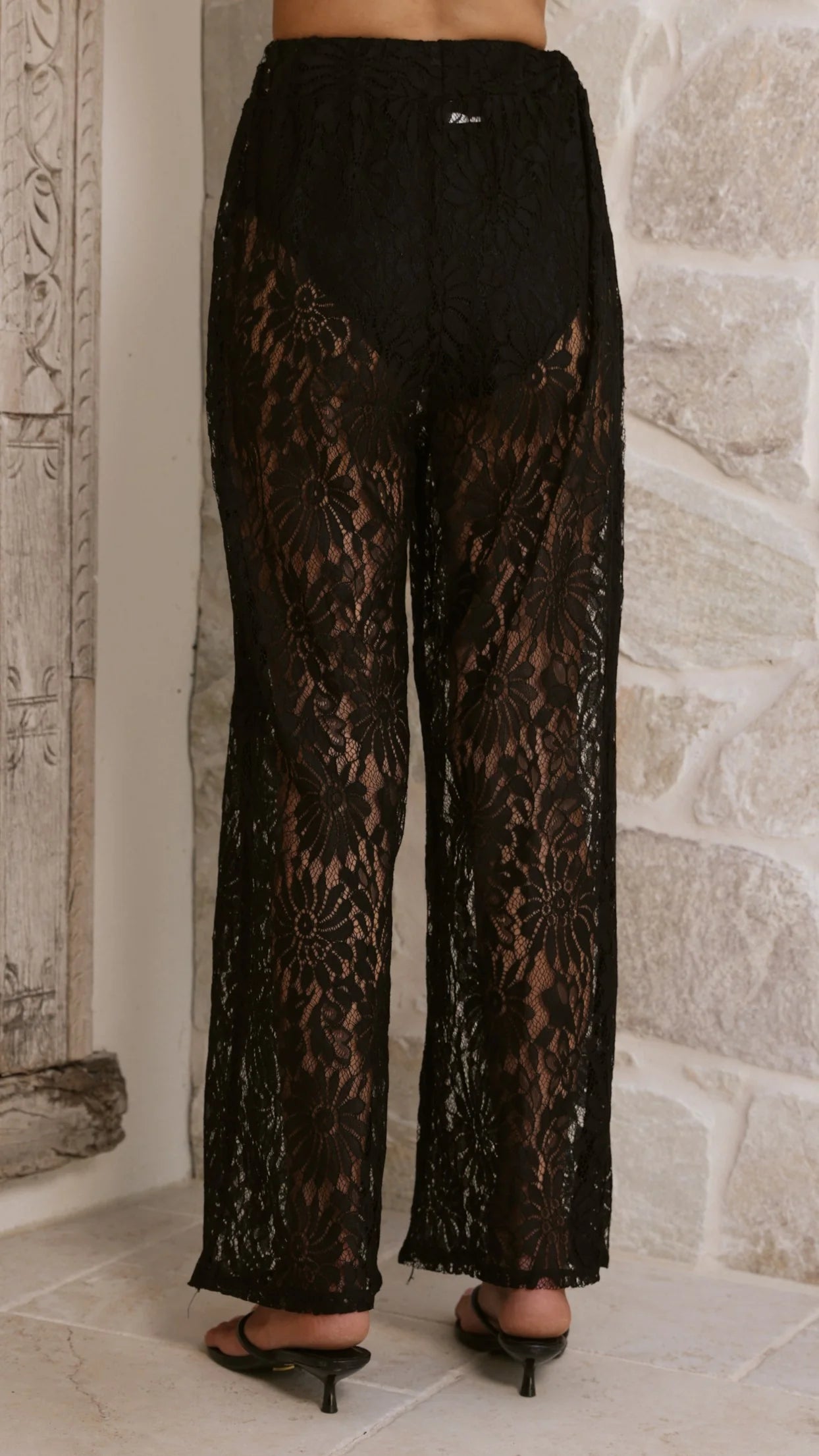 Santana Lace Pants Black