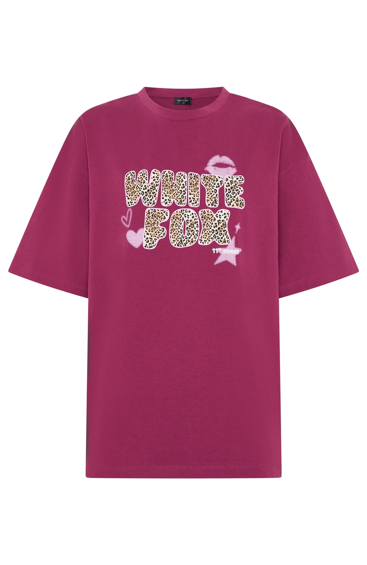 11th Street Shes So Lucky Oversized Tee Very Berry