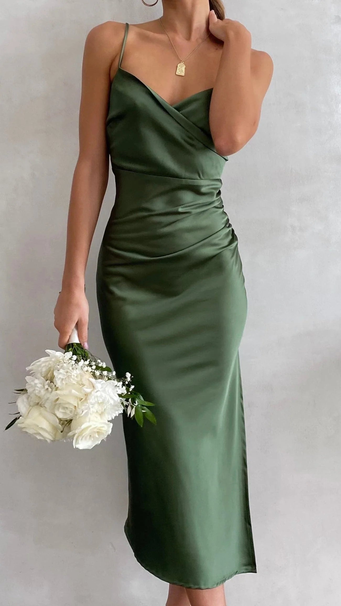 Monte Midi Dress Olive