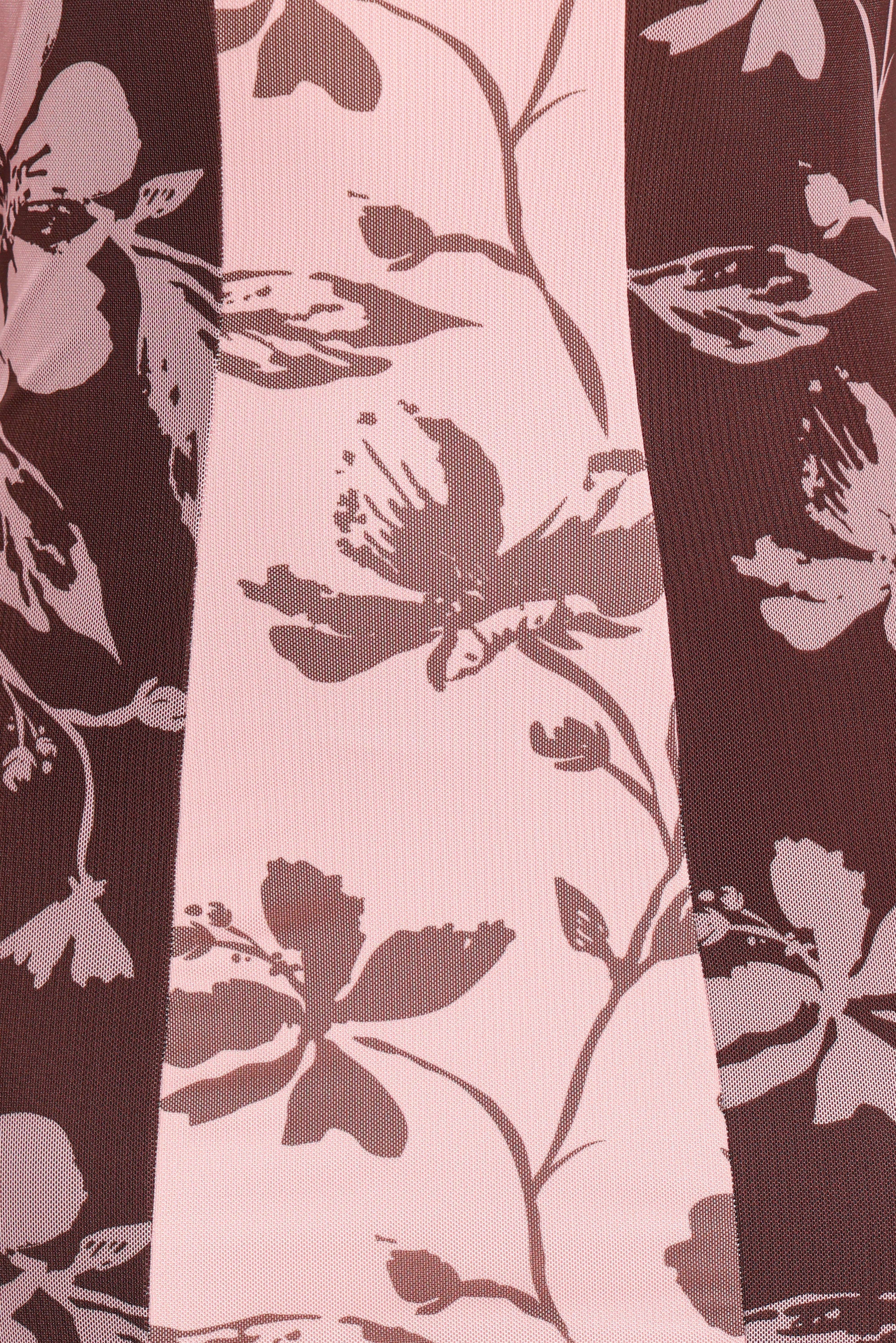Bellatrix Spliced Maxi Dress Pink Brown Floral