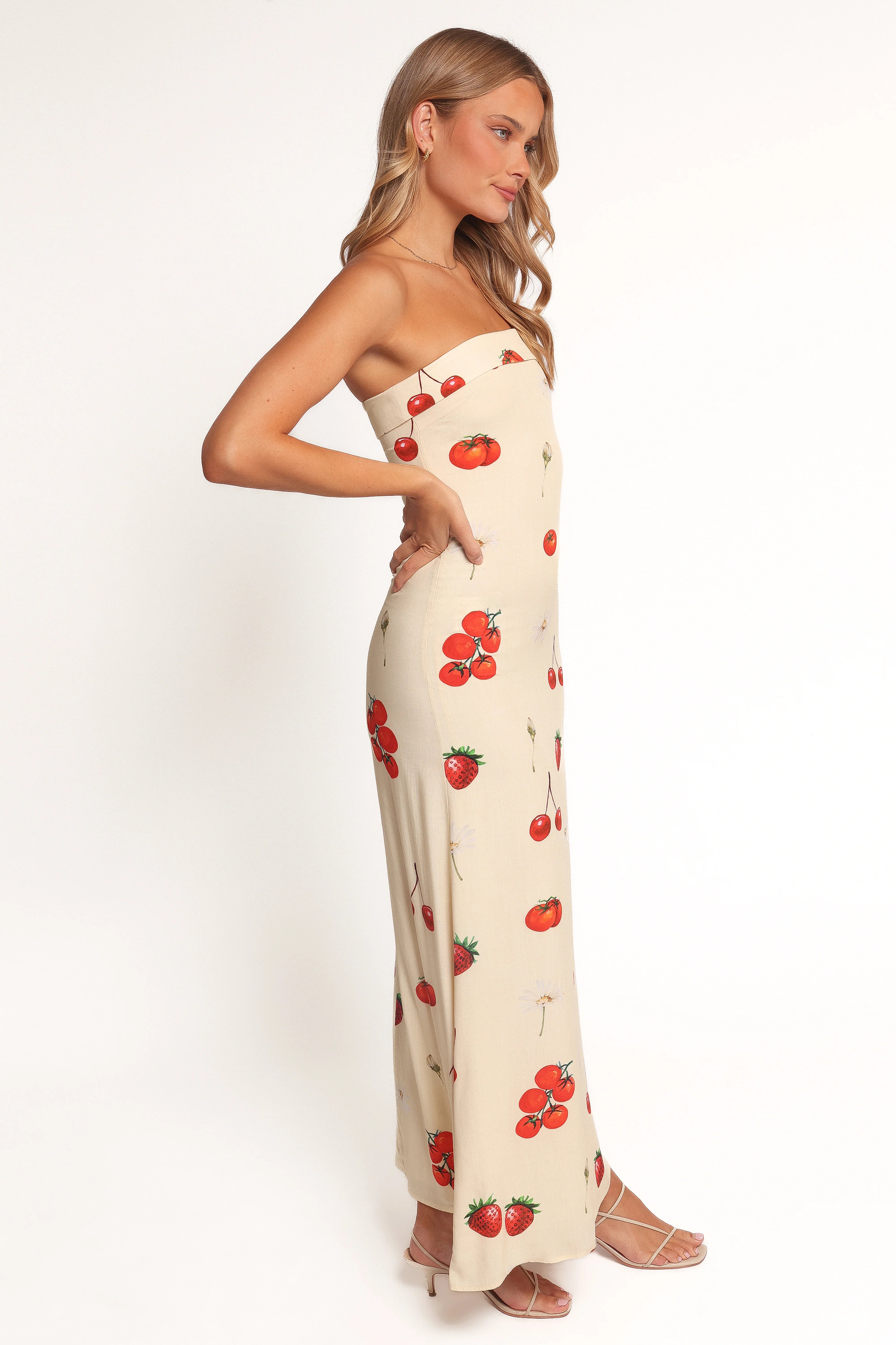Adela Maxi Dress Tomato Print