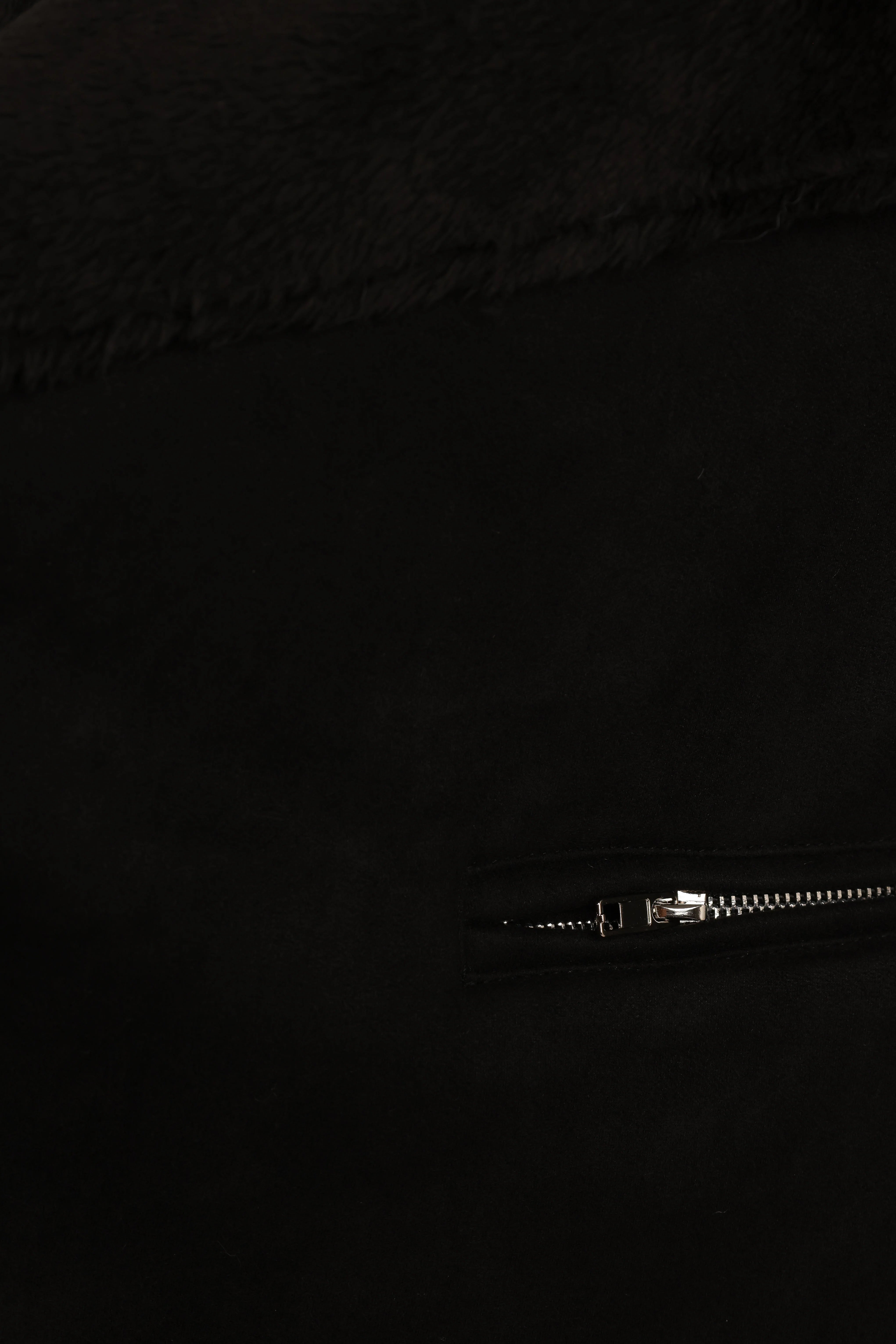 Lopez Faux Sherling Jacket Black