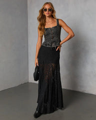 Rielle Lace Up Peplum Top