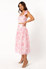 Elle Two Piece Set Pink Floral