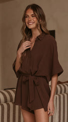 Vern Playsuit Chocolate