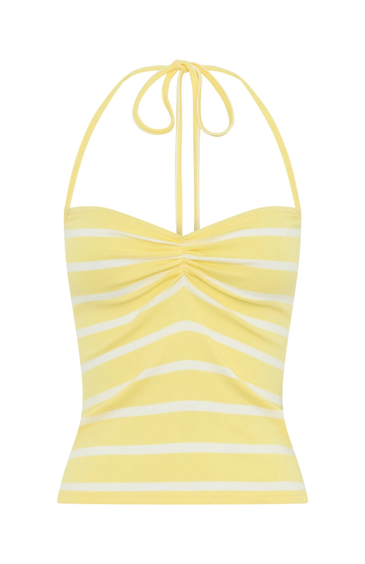 You Said Forever Halter Top Lemon Stripe
