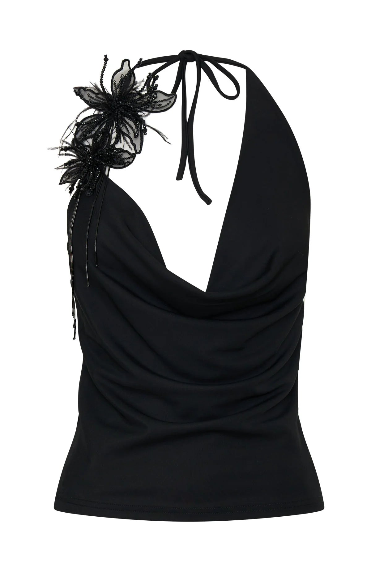 Rave Crave Halter Top Black