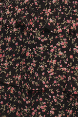 Wendi Ruffle Dress Black Floral