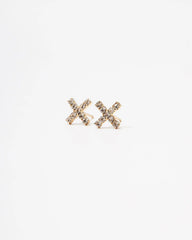 Colein X Micro Pave Stud Earrings